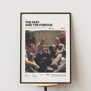 The Fast and the Furious Poster, Paul Walker Poster, Vin Diesel Filmdruck