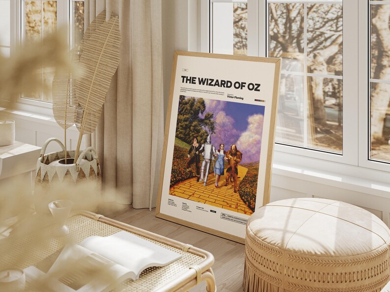The Wizard of Oz Poster, Victor Fleming 1939 Film The Wizard of Oz Print Poster, Judy Garland Poster, Iconic Movie Print, Cinematic Wall Art image 6