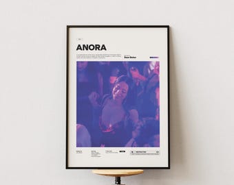Anora Film Poster, Alternative Movie Art, Oscar Winner Sean Baker's Romantic Drama Print, Mikey Madison Poster Print, Cinematic Room Decor