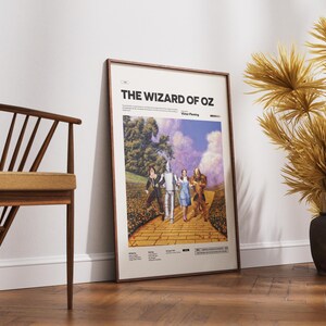 The Wizard of Oz Poster, Victor Fleming 1939 Film The Wizard of Oz Print Poster, Judy Garland Poster, Iconic Movie Print, Cinematic Wall Art image 2
