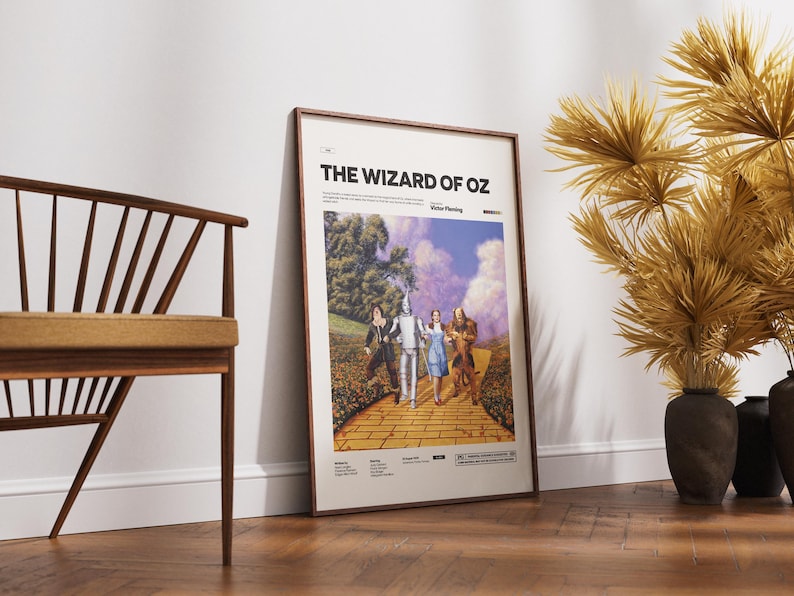 The Wizard of Oz Poster, Victor Fleming 1939 Film The Wizard of Oz Print Poster, Judy Garland Poster, Iconic Movie Print, Cinematic Wall Art image 2