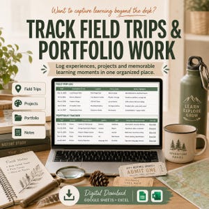 Thuisonderwijsplanner in Google Sheets en Excel, aanwezigheidsregistratie, lesplan, cijferboek en curriculumtracker. afbeelding 16