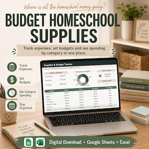 Thuisonderwijsplanner in Google Sheets en Excel, aanwezigheidsregistratie, lesplan, cijferboek en curriculumtracker. afbeelding 12