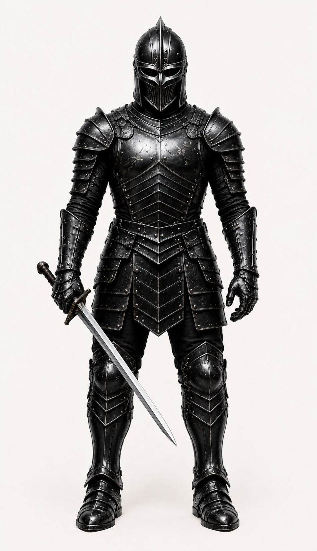 Handmade Black Gothic Armor Suit | Medieval Full Plate Knight Armor ...