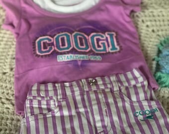 Vintage Coogi meisjestop en rok 3-6 maanden nieuw geen kaartjes