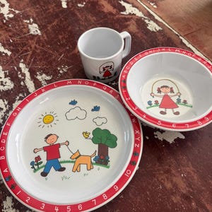 Kids Melamine Dinnerware Vintage - Etsy