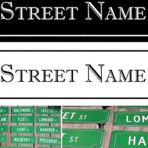 Paper Street Signs
