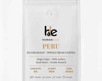 Humaneast Peru Single Origin Coffee – Natural Process, Rich & Mellow (250g)