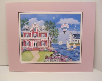 Victorian Bay 8"x10" Fine Art Print Double Matted To 11"x 14" Frame Size