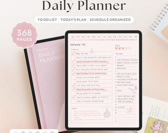 Planejador Digital | Conjunto de 6 Cores | Gestão de Agenda | Lista de Tarefas | Hiperlinks
