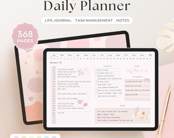 Planejador Digital | Conjunto de 6 Cores | Gestão de Agenda | Lista de Tarefas | Hiperlinks