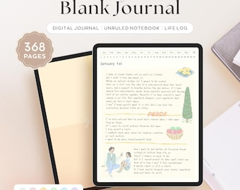 Blank Notebook ｜ 6-Color Set ｜ Digital Journal ｜ Hyperlinked