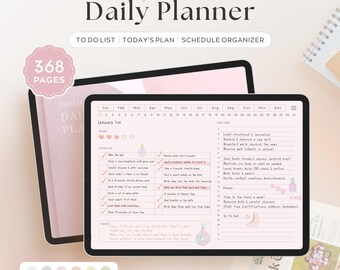 Planejador Digital | Conjunto de 6 Cores | Gestão de Agenda | Lista de Tarefas | Hiperlinks