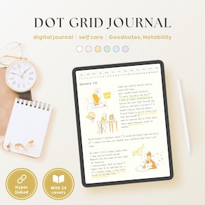 Cuaderno de puntos | Set de 6 colores | Diario digital | Con hipervínculos