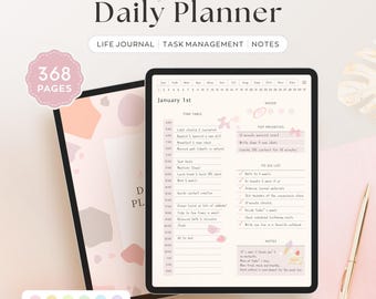 Planejador Digital | Conjunto de 6 Cores | Gestão de Agenda | Lista de Tarefas | Hiperlinks