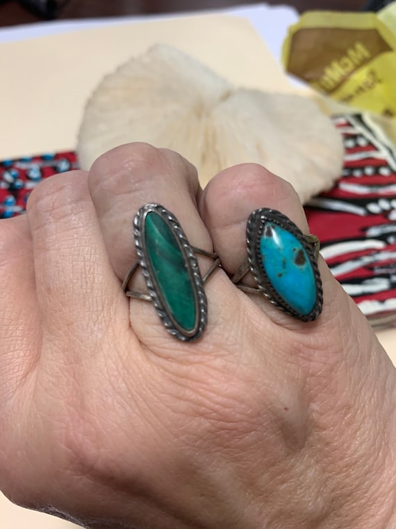 Two Roadside Native American Rings Unmarked
