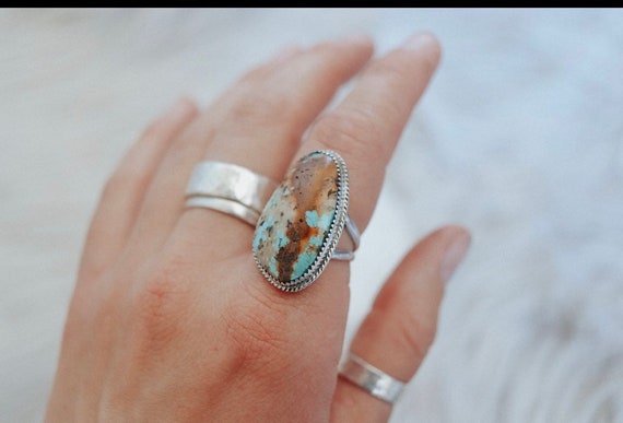 Exquisite Unique Turquoise Multi Colored Ring - image 5