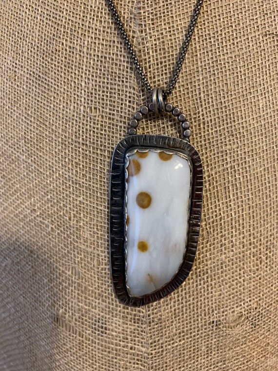 Oregon Agate Pendant w Chain