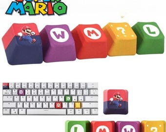 Custom-Made Retro Game Keycaps Set – 5PCS Cute Resin Artisan Keys, Customised Gaming Keycaps, MX Mechanical Keyboard Accessory