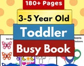 Toddler quiet Busy Book Printable Ages 3-5|Preschool Curriculum Activities Worksheets|Learning Montessori Busy Binder|Homeschool resources