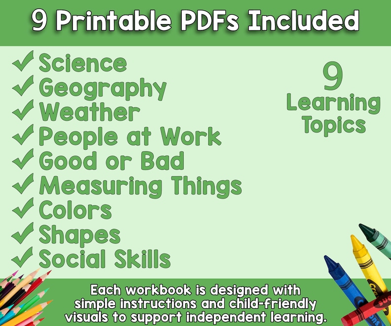 Kindergarten General Knowledge Worksheets Bundle Printable | Preschool ...