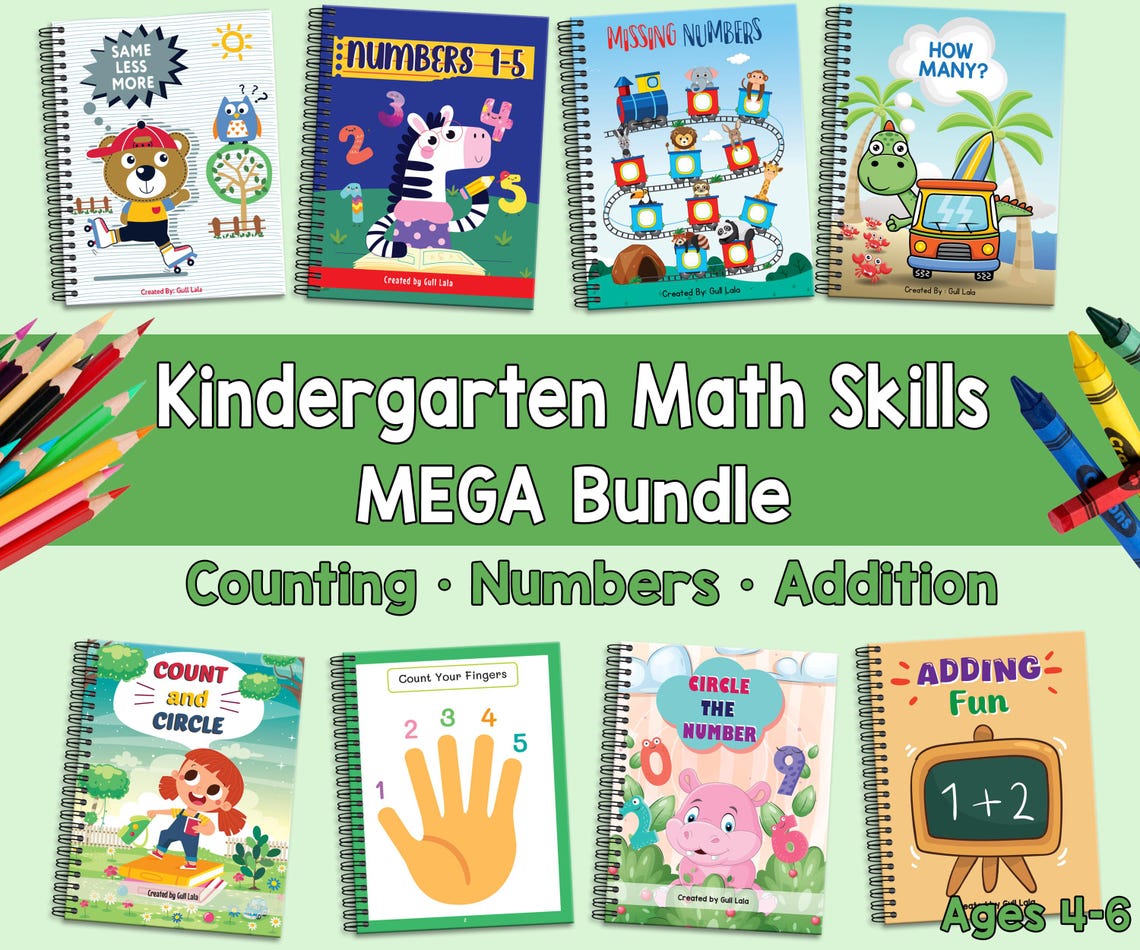 Kindergarten Math Worksheets Mega Bundle | Counting Numbers 1–100 ...