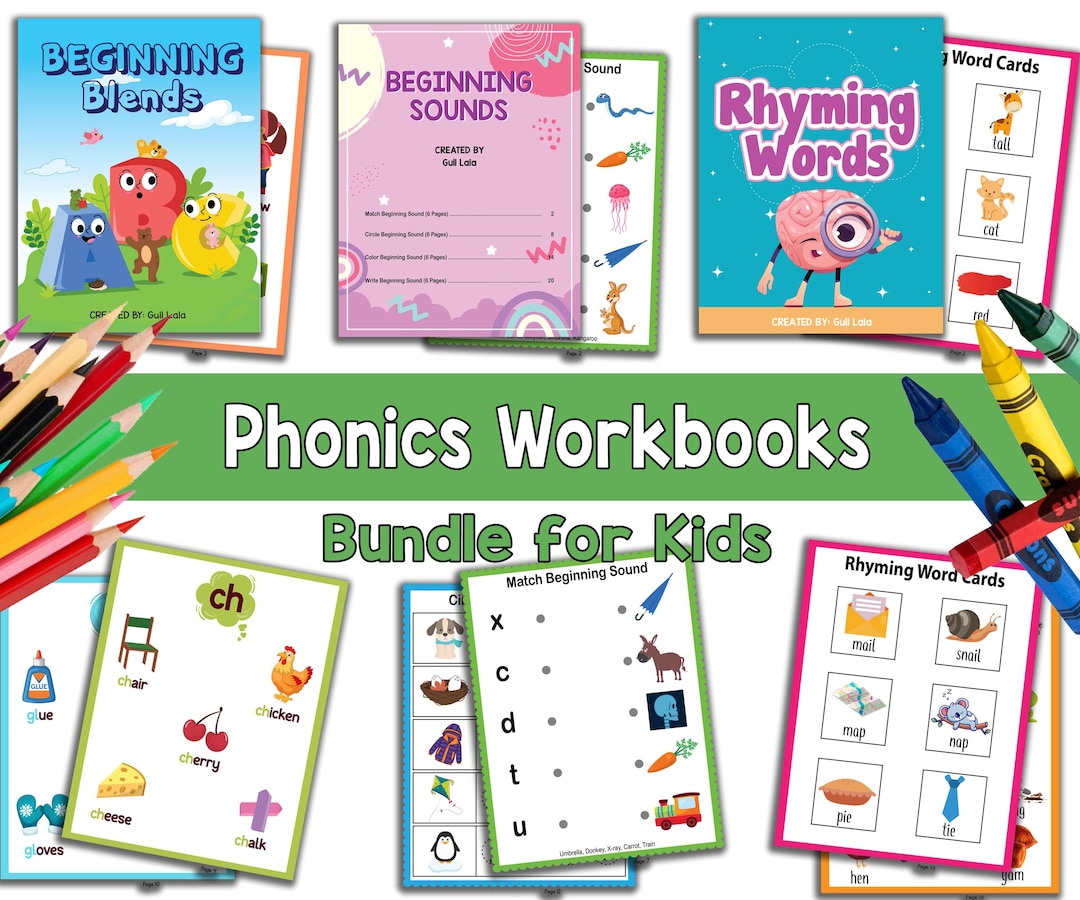 Phonics Workbook Bundle | Preschool & Kindergarten Reading (PDF ...