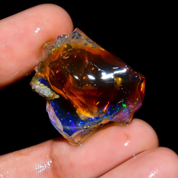 Opale di fuoco Welo naturale grezzo per la creazione di gioielli (28x20x15 mm)