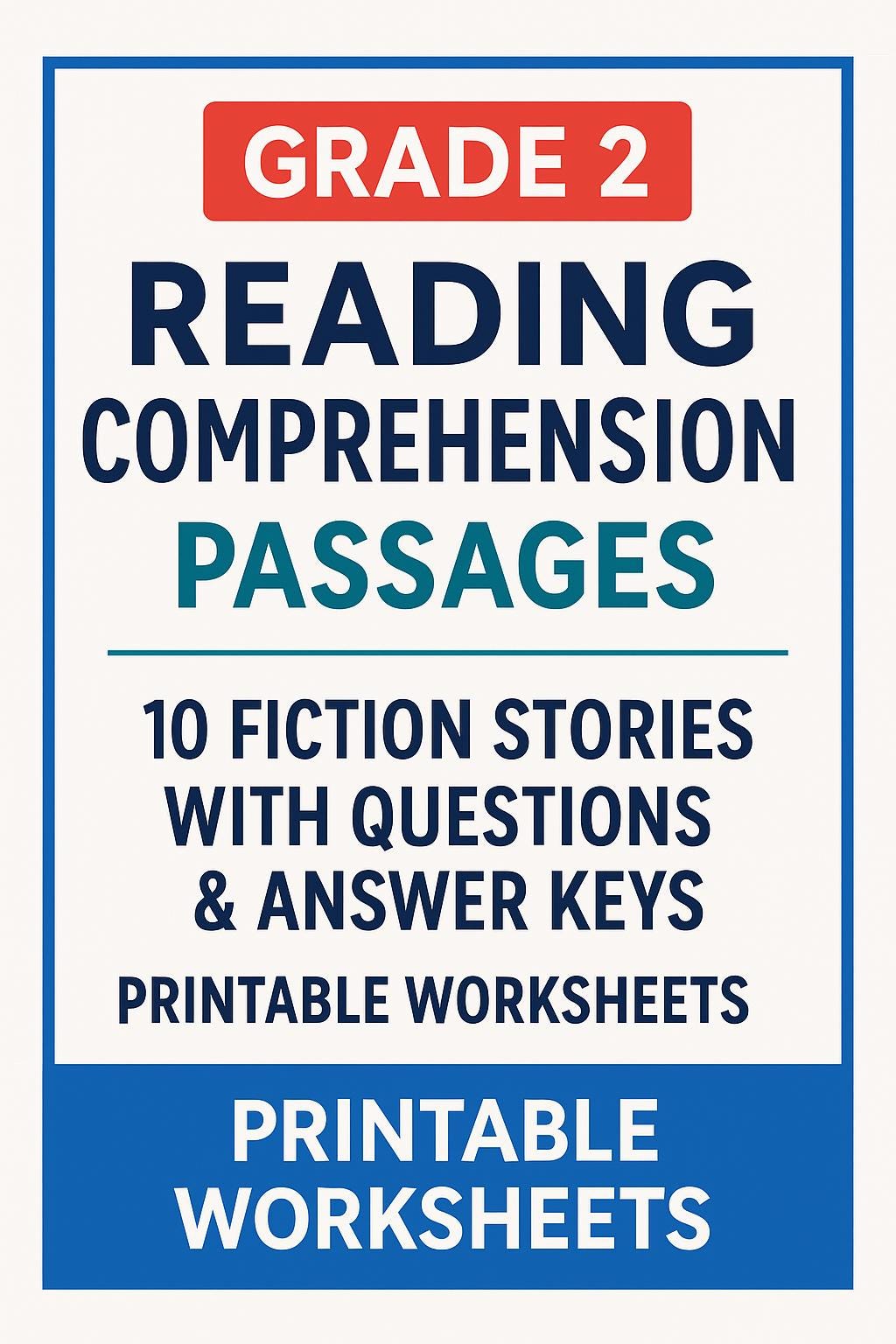 Grade 2 Reading Comprehension | Fiction Stories & Questions (PDF) - Etsy