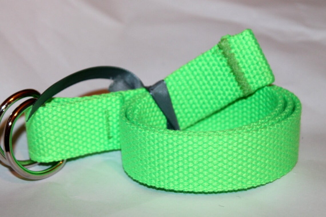 Kids Neon Green Belt Neon Green D Ring Fluorescent Green - Etsy