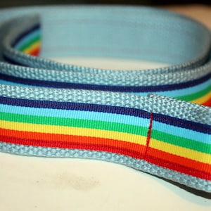 Retro Rainbow Belt 1.25 Wide Mens rainbow belt Ladies Rainbow BElt Adult Size Rainbow Belt Costume Belt image 3