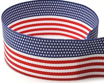 American Flag Ribbon Flag Grosgrain Ribbon Party Supplies Red White and Blue Ribbon