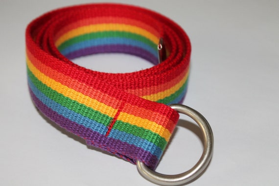Rainbow Webbing Belt D Ring 1.25 display picture 1