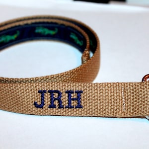 Kids Monogram Belt Khaki with Alligators