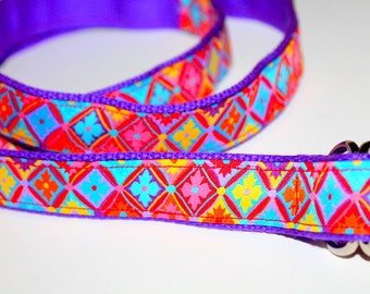 Ladies Purple Belt Flower Ribbon Belt Bright Colored Ladies Belt 1" Wide Plus Size Belt Extended Size Belt Teen Belt Tween Gift