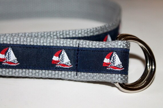 Kids Sailboat Belt Preppy Nautical Kids Fishing Belt Boys Boating Belt Boys Sail Boat Belt Childern's Sailing Belt Yacht Club Belt