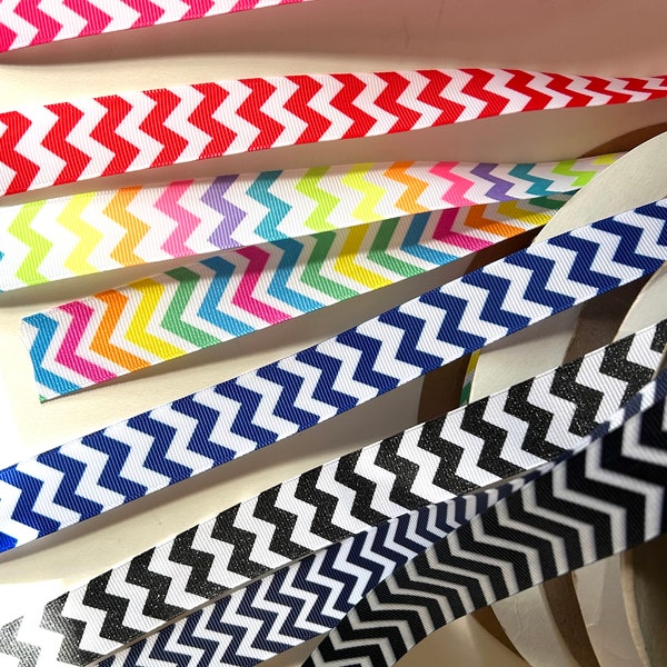 Chevron Ribbon Neon Chevron Rainbow Chevron Glitter Chevron Pink Chevron Hairbow Ribbon