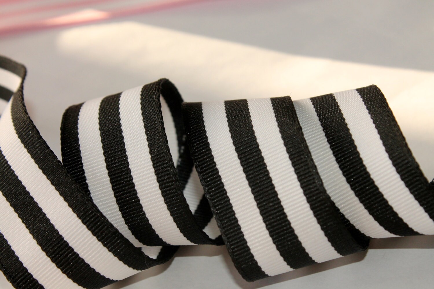 Black and White Striped Ribbon 1 Inch Wide, 10 or 20 Yards Holiday ...