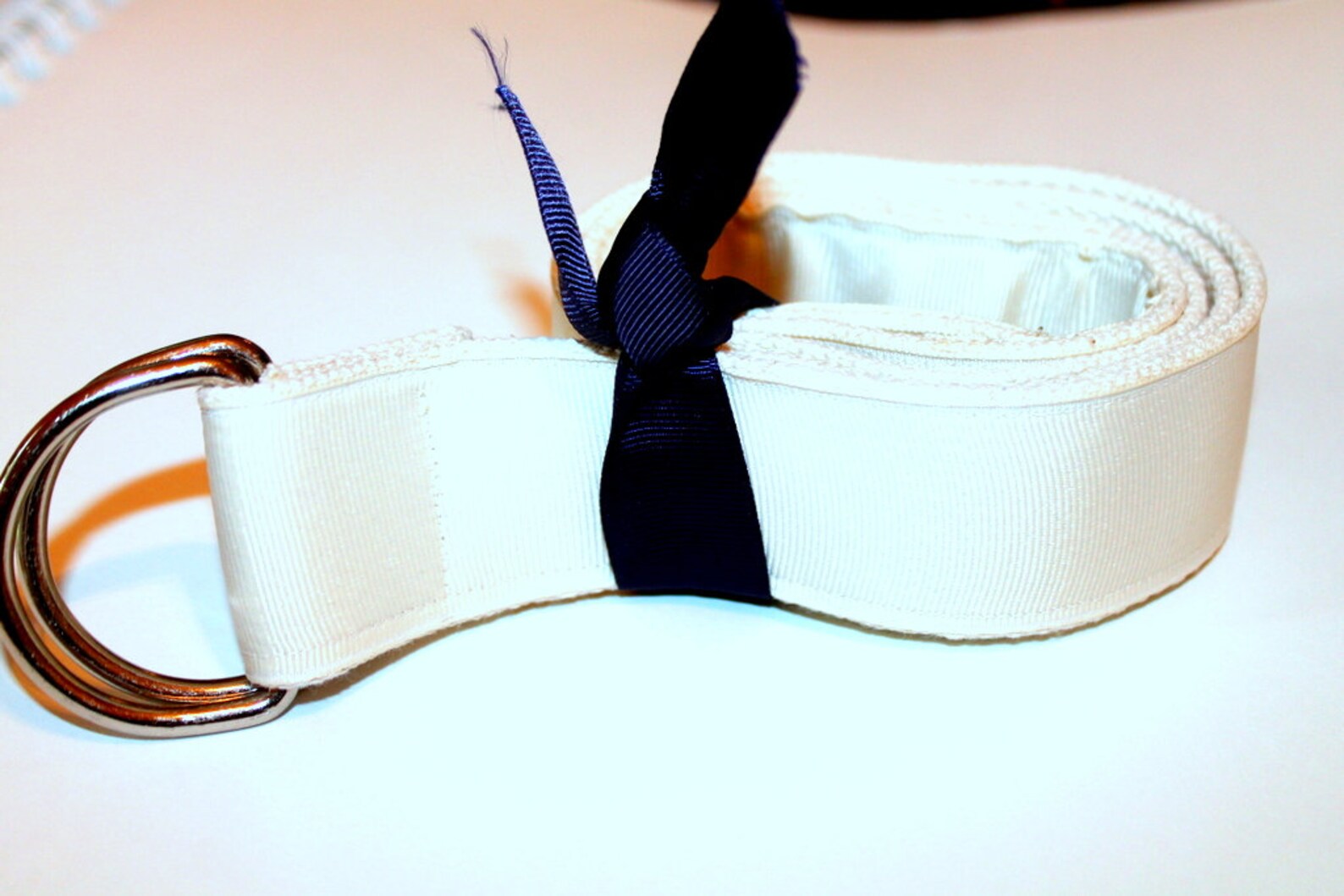 White Belt D Ring Ribbon Belt Men Women 1.5 Wide White Etsy