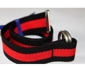 Black and Red  Initial Belt Boys Red and Black Girls Letter Belt Black and Red