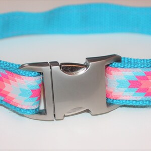 Dog collar Aztec Dog Collar Coral Dog Collar Summer Collar Tribal Dog Collar Girl Dog Collar Pink Dog Collar Large Collar Small Collar image 6