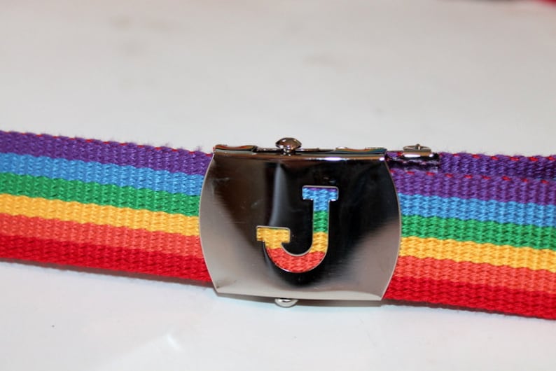 Rainbow Belt Adults Belt Kids Letter Buckle Belt Rainbow Slide Buckle Belt Kids Rainbow Belt Adult Rainbow Belt Letter Belt Extended Sizes
