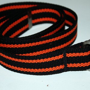 Black and Orange D Ring Belt Boys Orange Stripe Belt Orange and Black ...