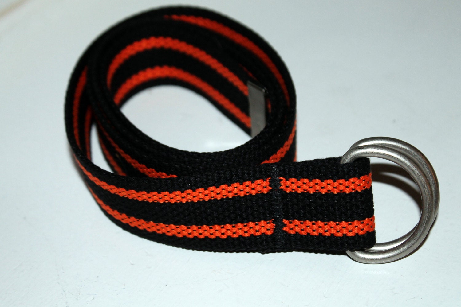 Black and Orange D Ring Belt Boys Orange Stripe Belt Orange - Etsy