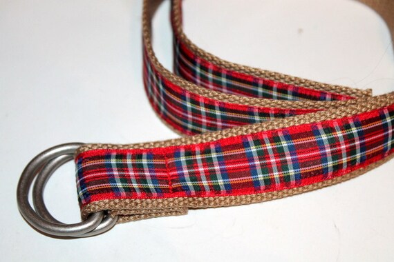 Plaid Belt Tartan Belt Ladies Mens Plaid Belt D ring 1.25 Plaid Belt Tartan Belt Ladies Mens Plaid Belt D ring 1.25