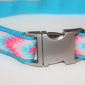 Dog collar Aztec Dog Collar Coral Dog Collar Summer Collar Tribal Dog Collar Girl Dog Collar Pink Dog Collar Large Collar Small Collar image 4