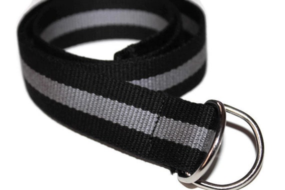 Stripe Webbing: Black and Charcoal Stripe Webbing: Black and Charcoal
