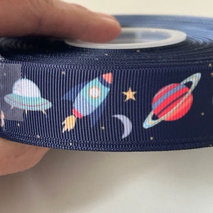 Boys Ribbon Dinosaur Ribbon, Ninja Ribbon, Planet Ribbon Space Theme RIbbon image 9