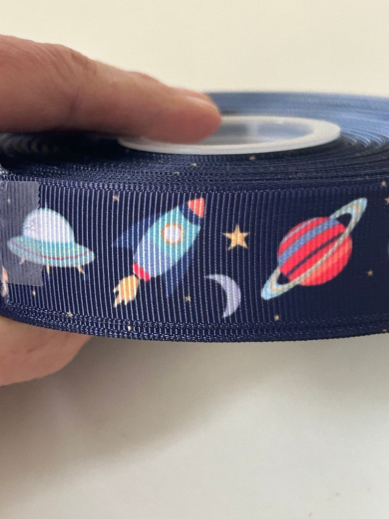 Boys Ribbon Dinosaur Ribbon, Ninja Ribbon, Planet Ribbon Space Theme RIbbon image 9