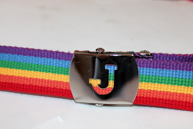 Rainbow Belt Adults Belt Kids Letter Buckle Belt Rainbow Slide Buckle Belt Kids Rainbow Belt Adult Rainbow Belt Letter Belt Extended Sizes